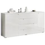 HBZ Sideboard Palermo - weiß - Maße cm B: 165 H: 80 T: 40.0