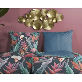 DESCANSO Chloe Blumen Mehrfarbig 135 x 200 cm + 80 x 80 cm