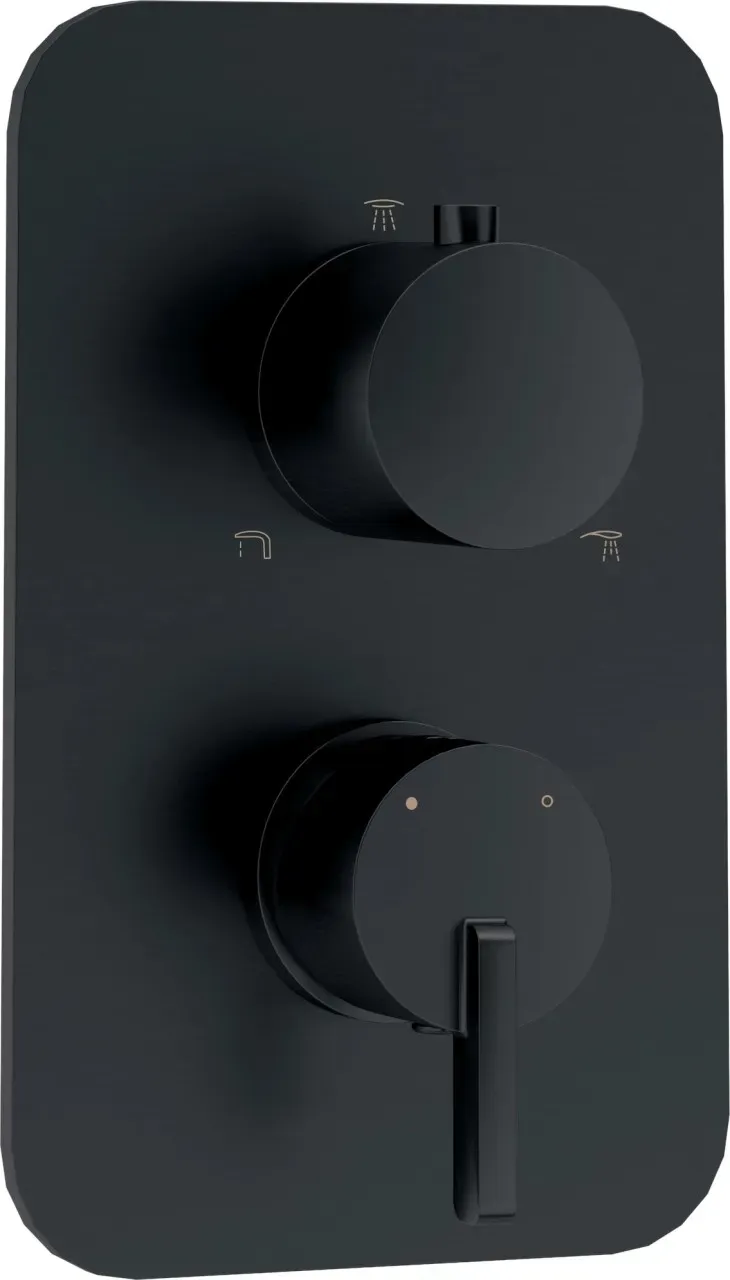 Neuesbad Serie 600 Unterputz Duscharmatur mit 3-Wege-Umsteller, Oberfläche: schwarz matt NB1BXY_NQSM1