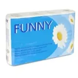Funny Küchenrolle, 3-lagig, Zellstoff, hochweiss, saugstark % weich, 48 Rollen