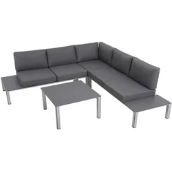 MWH Kedline Loungeset inkl. Kissen Aluminium