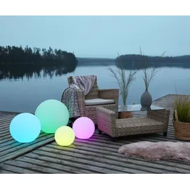 satisfire Kugelleuchte Kunststoff 50 cm E27 Fassung 1x LED warmweiß weiß