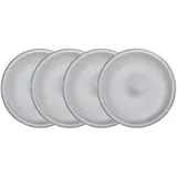 BUTLERS HENLEY Speiseteller Ø27 cm grau 4er Set