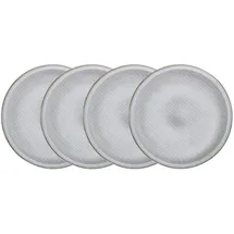 BUTLERS HENLEY Speiseteller Ø27 cm grau 4er Set