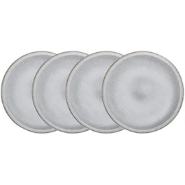 BUTLERS HENLEY Speiseteller Ø27 cm grau 4er Set