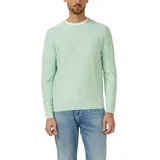 s.Oliver Strickpullover mit Flammgarnstruktur und Rollkante Blau M