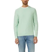 s.Oliver Strickpullover mit Flammgarnstruktur und Rollkante Blau M