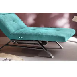 KAWOLA Relaxliege AMERIVA Polyester 80 x 110 x 158 cm Smaragdgrün mit Kissen und Kopfteil