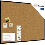 ALLboards Pinnwand 120 x 90 cm Schwarz/Braun