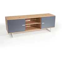 KADIMA DESIGN Lowboard Eiche-Dekor Grau 150x55x40 cm TV-Kommode Modern,