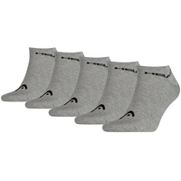 Head Unisex Sneaker Socken, Vorteilspack - Kurzsocken, einfarbig Grau 39-42
