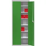 Mauser Universal-Stahlschrank, 6 Fachböden (HxB) 1740 mm x 680 mm, mit Flügeltüren, 6 Fachböden (HxB) 1740 mm x 680 mm