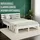 Homestyle4u Holzbett 180 x 200 cm mit Lattenrost Weiss Kiefer Massivholz - Weiß