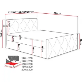 Mirjan24 Crystal Lux 160 x 200 cm H3 Grau