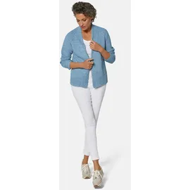GOLDNER Elegante Grobstrickjacke blau 38