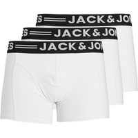 JACK & JONES Trunks white/white S 3er Pack