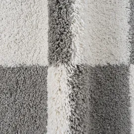 Sanat Hochflor-Teppich SANAT "Milano 1254", grau (hellgrau), H:30mm Ø:200cm, Kunstfaser, Teppiche, Hochflor, Wohnzimmer, Schlafzimmer, fußbodenheizungsgeeignet