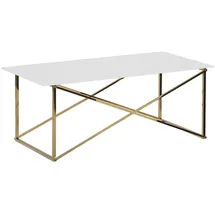 Beliani Couchtisch Emporia Weiß Gold 100 x 40 x 50 cm
