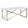 Beliani Couchtisch Emporia Weiß Gold 100 x 40 x 50 cm