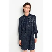 RICH & ROYAL Minikleid, in schimmerndem Jacquard-Look mit Leo-Ausbrenner, Gr. 40, N-Gr, midnight blue, , 64808615-40 N-Gr