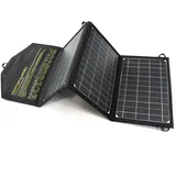 21W Faltbares Solar Ladegerät, Tragbar, 3 Panele, wasserdicht, mit Zwei USB-Anschlüssen, für Camping, iPhone, iPad, Samsung Galaxy, LG Handys und Geräte