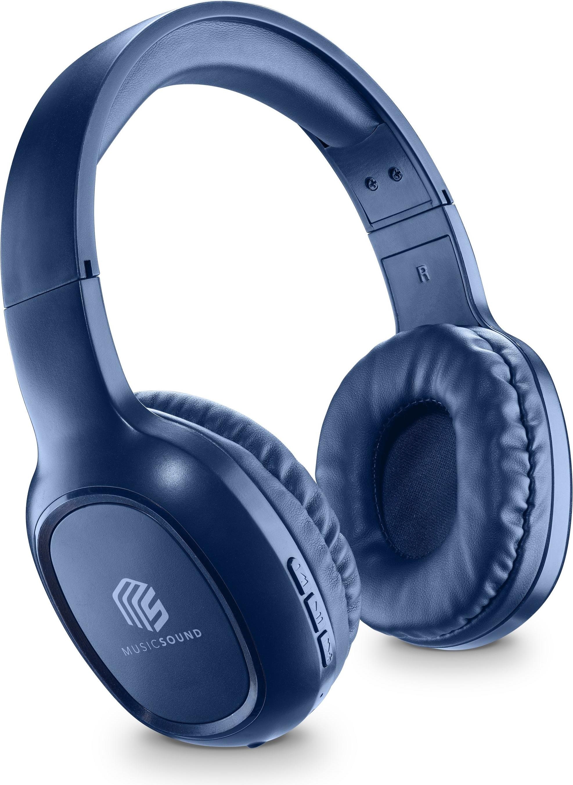Cellularline Music & Sound Bluetooth Headphone BASIC (14 h, Kabellos), Kopfhörer, Blau