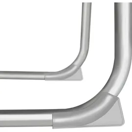 Tectake Gartenliege Viktoria 190 x 68 x 28 cm schwarz inkl. Sonnendach klappbar