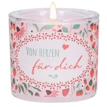Butzon & Bercker Glaswindlicht zum Geburtstag - Von Herzen für dich