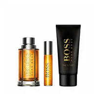 HUGO BOSS Boss The Scent Eau de Toilette 100 ml + Duschgel 100 ml + Eau de Toilette 10 ml Geschenkset 1