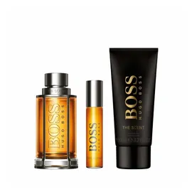 HUGO BOSS Boss The Scent Eau de Toilette 100 ml + Duschgel 100 ml + Eau de Toilette 10 ml Geschenkset 1