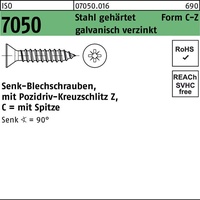 Industrial Quality Supplies ISO 7050 Form CZ Senkkopf-Blechschraube VG