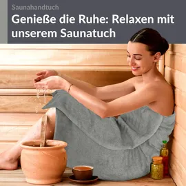 Lashuma London Saunatuch 85 x 220 cm grau