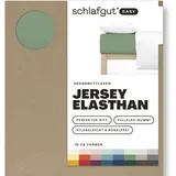 schlafgut Easy Jersey 180 x 200 - 200 x 220 cm green mid