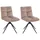 Home Deluxe Esszimmerstuhl drehbar 2er Set NODA - Samt Hellbraun