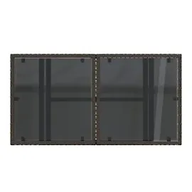 vidaXL Gartentisch mit Glasplatte Braun 100x55x73 cm Poly Rattan