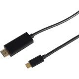 S-Conn shiverpeaks BS10-56045 HDMI-Kabel 3 m HDMI Typ A (Standard) USB Typ-C Schwarz