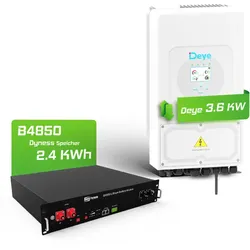 Deye SUN-3.6K-SG03LP1-EU 3,6kW Hybrid-Wechselrichter & 2,4 kWh Batteriespeicher Dyness B4850