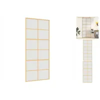 vidaXL Schiebetür Golden 90x205 cm Matt ESG-Glas und Aluminium