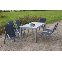 Merxx Amalfi Set 7-tlg. Tisch 220 x 90 x 75 cm blau