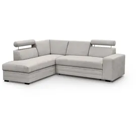 beautysofa Ecksofa Stoff 2-Sitzer Beige