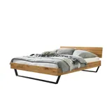 Hasena Massivholzbett Asti 180 x 200 cm Holz Braun Wildeiche