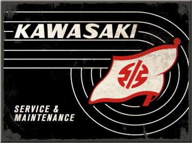 Nostalgic Art Kawasaki - Tank Logo, aimant - 8 cm x 6 cm