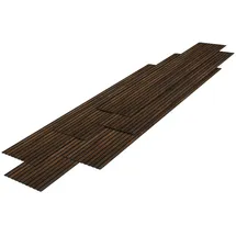 [neu.holz] 3D-Wandpaneel Boxtel braun 18 St. 195 x 31,5 cm