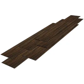 [neu.holz] 3D-Wandpaneel Boxtel braun 18 St. 195 x 31,5 cm