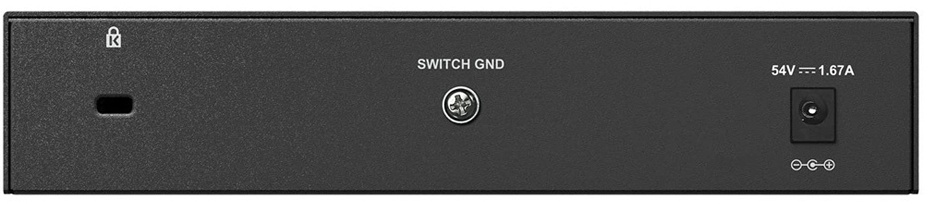 D-Link Gigabit PoE Unmanaged Switch DGS-1008P 8x Gigabit LAN davon 4x PoE, 68W Power-Budget, Plug & Play