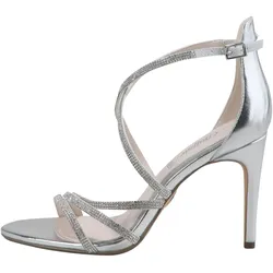 High-Heel-Pumps BUFFALO "Buffalo Damen Buffalo Makai 2 Vegan Nappa", Damen, Gr. 40, silber, Kunstfaser, unifarben, Schuhe High Heel-Sandalette
