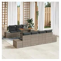 vidaXL Garten Essgruppe 8-tlg. Grau/Braun