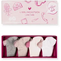 LIEBLINGSSTÜCK Kurzsocken 4er Set Beige/Grau/Weiß 35-38