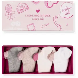 LIEBLINGSSTÜCK Kurzsocken 4er Set Beige/Grau/Weiß 35-38
