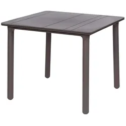 Resol garbar NOA Quadratischer Tisch Indoor, Outdoor 90x90 Schokoladen Fuß - Schokoladen Tischplatte